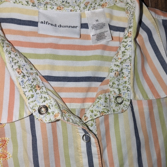 Alfred Dunner Womens 16 St Tropez Striped Top - Picture 5 of 5